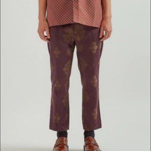 $770 BNWT Goodfight Jacquard Print CroppedTailored Trousers/ Pants 29 - 30